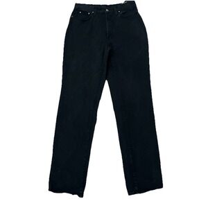 Vintage 90s Versace Jeans Black High Waist Tapered Jeans Y2K Waist Size 28